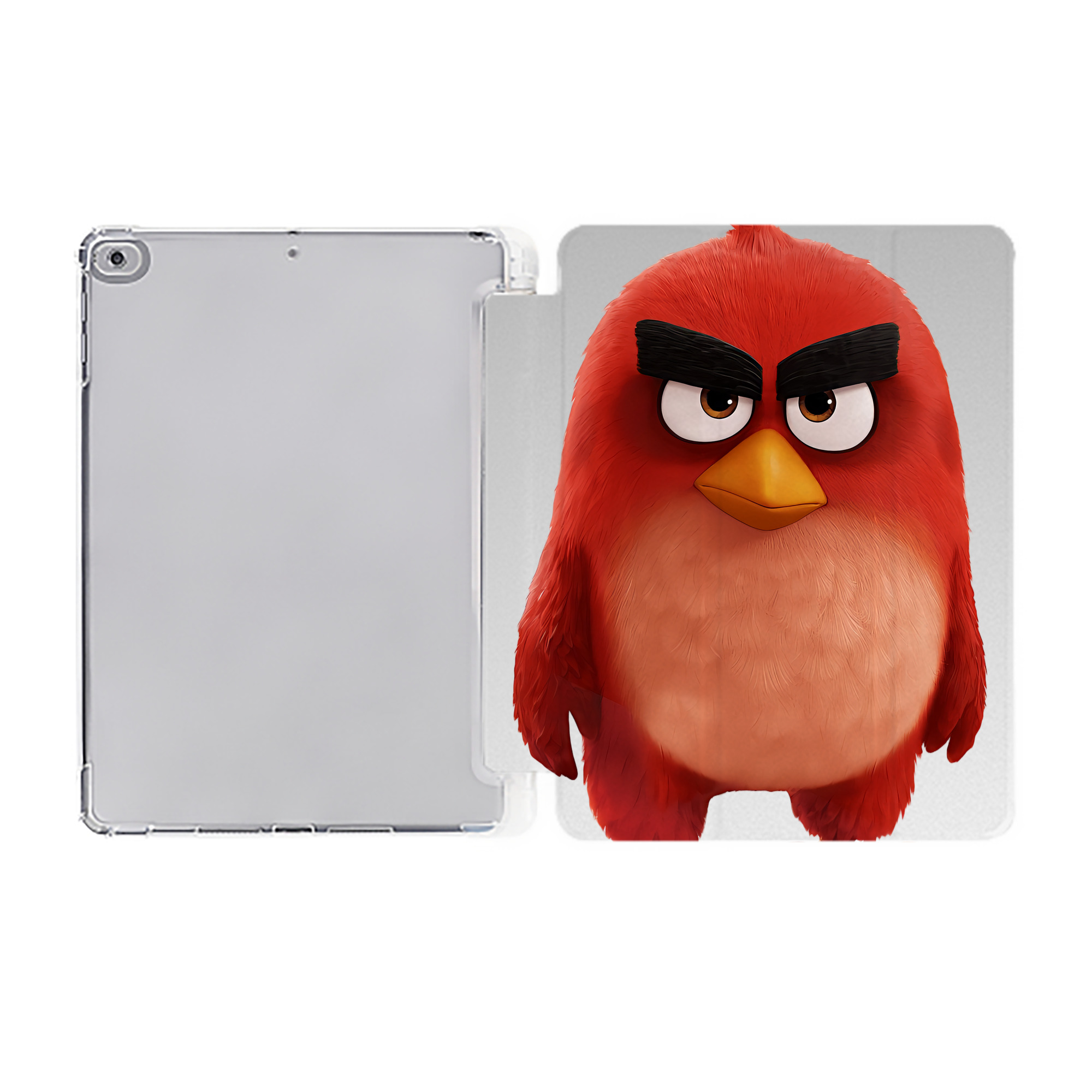 （画像用） Angry Birds アングリーバード IPad ケース ペン収納付き 三つ折りスタンド PUレザー×シリコン 対応機種9.5/10.5/10.9インチ